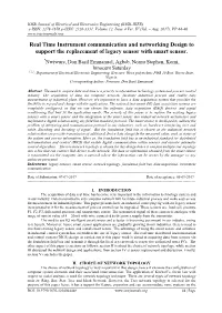 Real Time Instrument Communication and Networking Design to Support the Replacement of Legacy Sensor with Smart Sensor