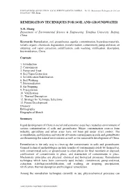 Remediation Techniques for Soil and Groundwater - X.H