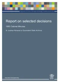 Report on Selected Decisions