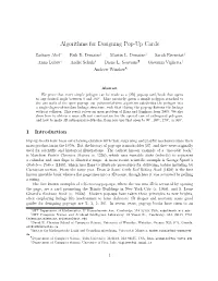 Algorithms for Designing Pop-Up Cards
