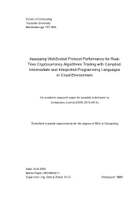 Assessing Websocket Protocol Performance for Real- Time