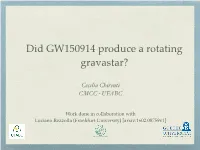 Did GW150914 Produce a Rotating Gravastar?