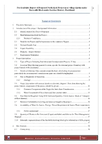 Pre-Feasibility Report of Proposed North Koel Project Near Village Kutku Under Barwadih Block Under Latehar District, Jharkhand