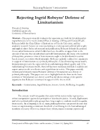 Rejecting Ingrid Robeyns' Defense of Limitarianism