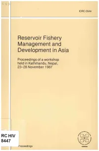 Reservoir Fishery Management and Development in Asia