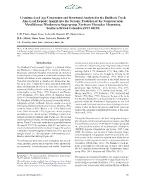 Uranium-Lead Age Constraints and Structural Analysis
