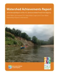 Watershed Achievements Report 2014 Annual Report to the U.S