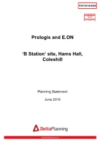 Prologis and E.ON 'B Station' Site, Hams Hall, Coleshill