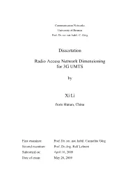 Radio Access Network Dimensioning for 3G UMTS