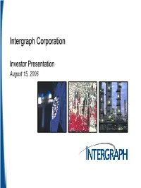 Intergraph Corporationcorporation