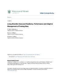 Living Shoreline Sea-Level Resiliency: Performance and Adaptive Management of Existing Sites