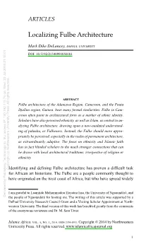 Localizing Fulbe Architecture