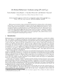 On Botnet Behaviour Analysis Using GP and C4.5