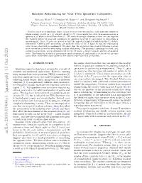 Readout Rebalancing for Near Term Quantum Computers