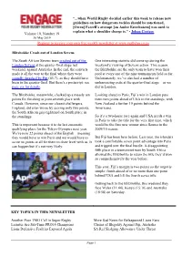 Volume 19, Number 19 “...When World Rugby Decided Earlier This Week to Release New Guidelines on How Dangerous Tackles Should