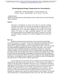Denoising-Based Image Compression for Connectomics