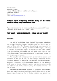 First Draft - Work in Progress - Please Do Not Quote