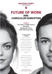 Future of Work and Curriculum Disruption