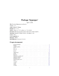 Package 'Hypergeo'
