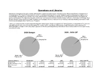 Capital Budget – Operations and Libraries