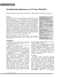 Cerebellar Neuroblastoma in 2.5 Years Old Child