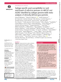 Subtype-Specific Gout Susceptibility Loci and Enrichment of Selection