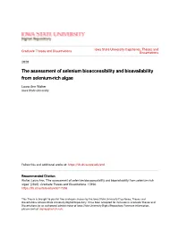 The Assessment of Selenium Bioaccessibility and Bioavailability from Selenium-Rich Algae