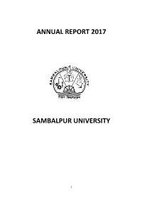 Annual Report 2017 Sambalpur University
