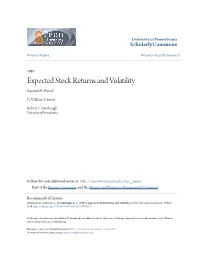 Expected Stock Returns and Volatility Kenneth R