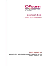 Frequency Planning Feasibility Study
