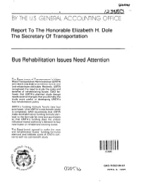 RCED-84-81 Bus Rehabilitation Issues Need Attention