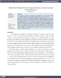 Suitable Habitat Modeling of Prehistoric Antelope-Like Bovid Duboisia Santeng in Java Island in the Early Pleistocene Andriwibowo*