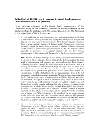 1 Edited Text of 12,262-Word Response by Azad, Spokesperson, Central