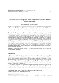 Development of Design Mix Roller Compacted Concrete Dam at Middle Vaitarana