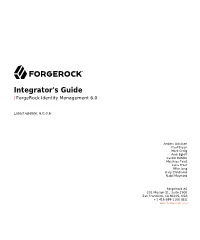 Integrator's Guide / Forgerock Identity Management 6.0