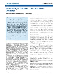 Neurotoxicity in Snakebite—The Limits of Our Knowledge
