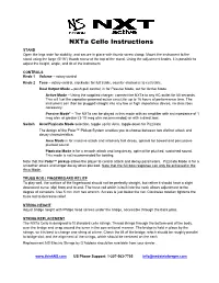 Nxta Cello Instructions STAND Open the Legs Wide for Stability, and Secure in Place with Thumb Screw Clamp