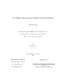 On Orbit Equivalent Permutation Groups