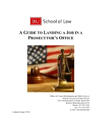 A Guide to Landing a Job in a Prosecutor S Office