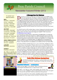A Message from Our Chairman Newsletter
