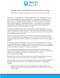 Department of Public Health Identifies Possible Measles Exposures in Chicago