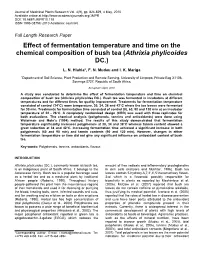 Effect of Fermentation Time and Temperature On