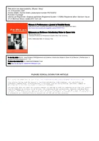 Ephemera As Evidence: Introductory Notes to Queer Acts José Esteban Muñoz a a Assistant Professor in Performance Studies, New York University