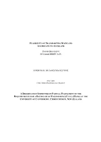 Feasibility of Transporting Mainland Aggregate to Auckland