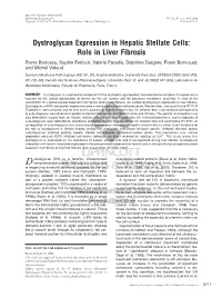 Dystroglycan Expression in Hepatic Stellate Cells: Role in Liver Fibrosis