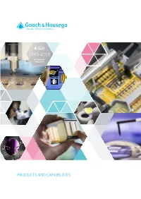 Gooch and Housego Products and Capabilities