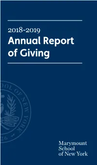 2018-2019 Annual Report of Giving BOARD of TRUSTEES