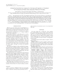 Artemether-Lumefantrine Compared to Atovaquone-Proguanil As a Treatment for Uncomplicated Plasmodium Falciparum Malaria in Travelers