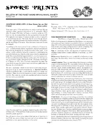 BULLETIN of the PUGET SOUND MYCOLOGICAL SOCIETY Number 431 April 2007