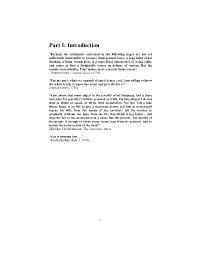 Part I: Introduction